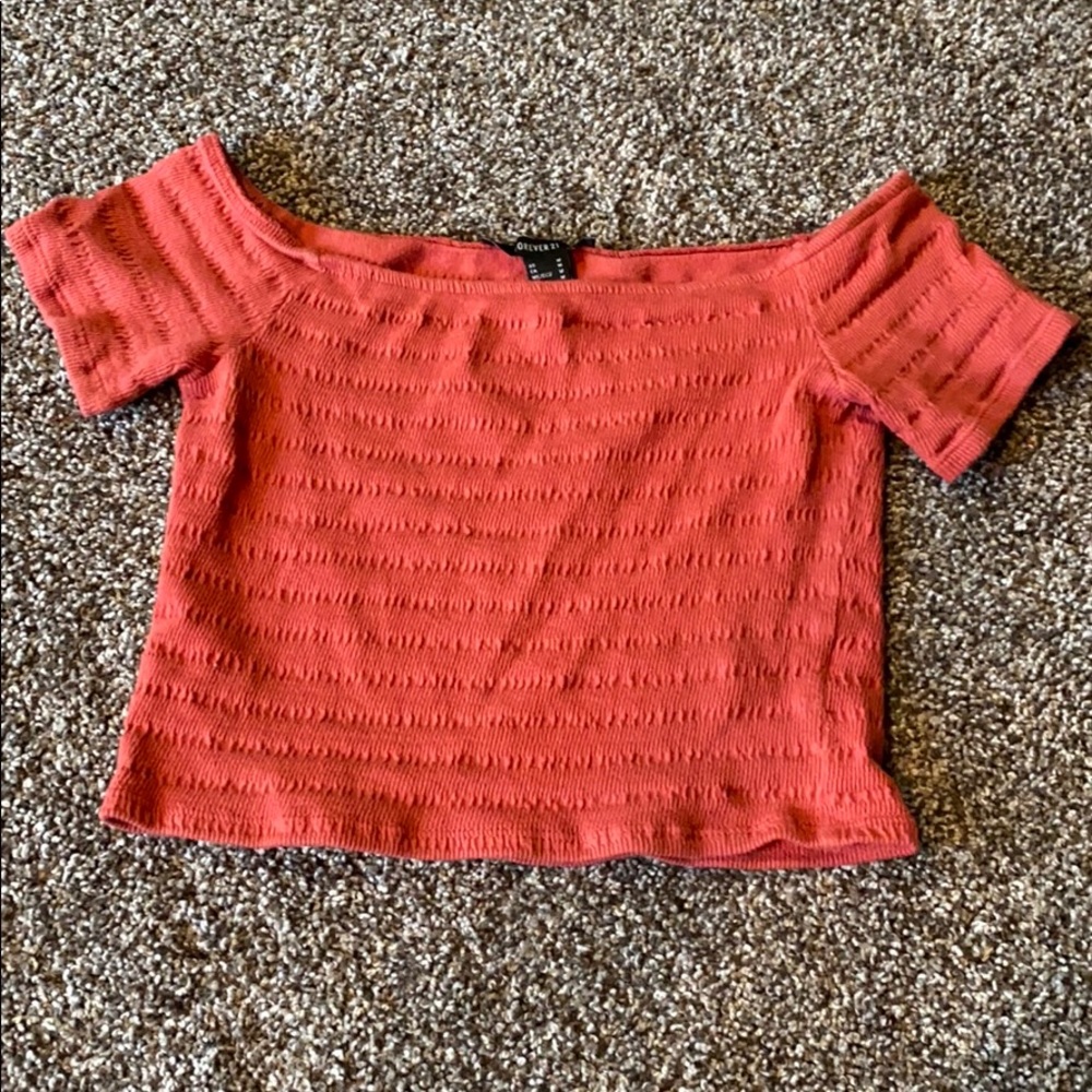 Forever 21 Off The Shoulder Crop Top